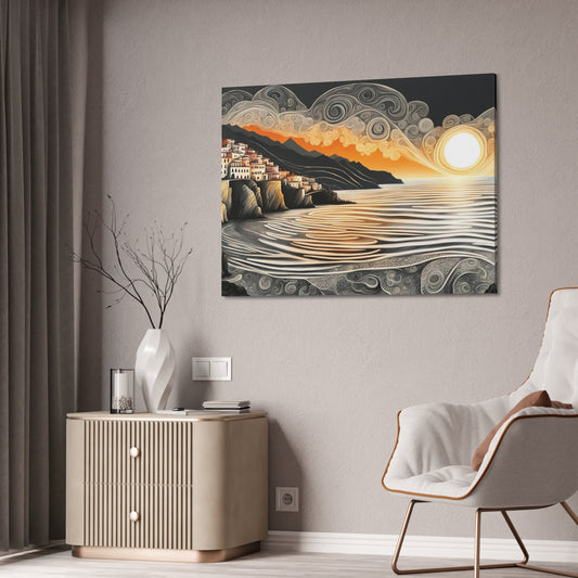 Canvas Stretched 1.5'' - Amalfi Golden Hour