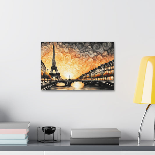 Canvas Gallery 1.25" - Golden Hour in Paris